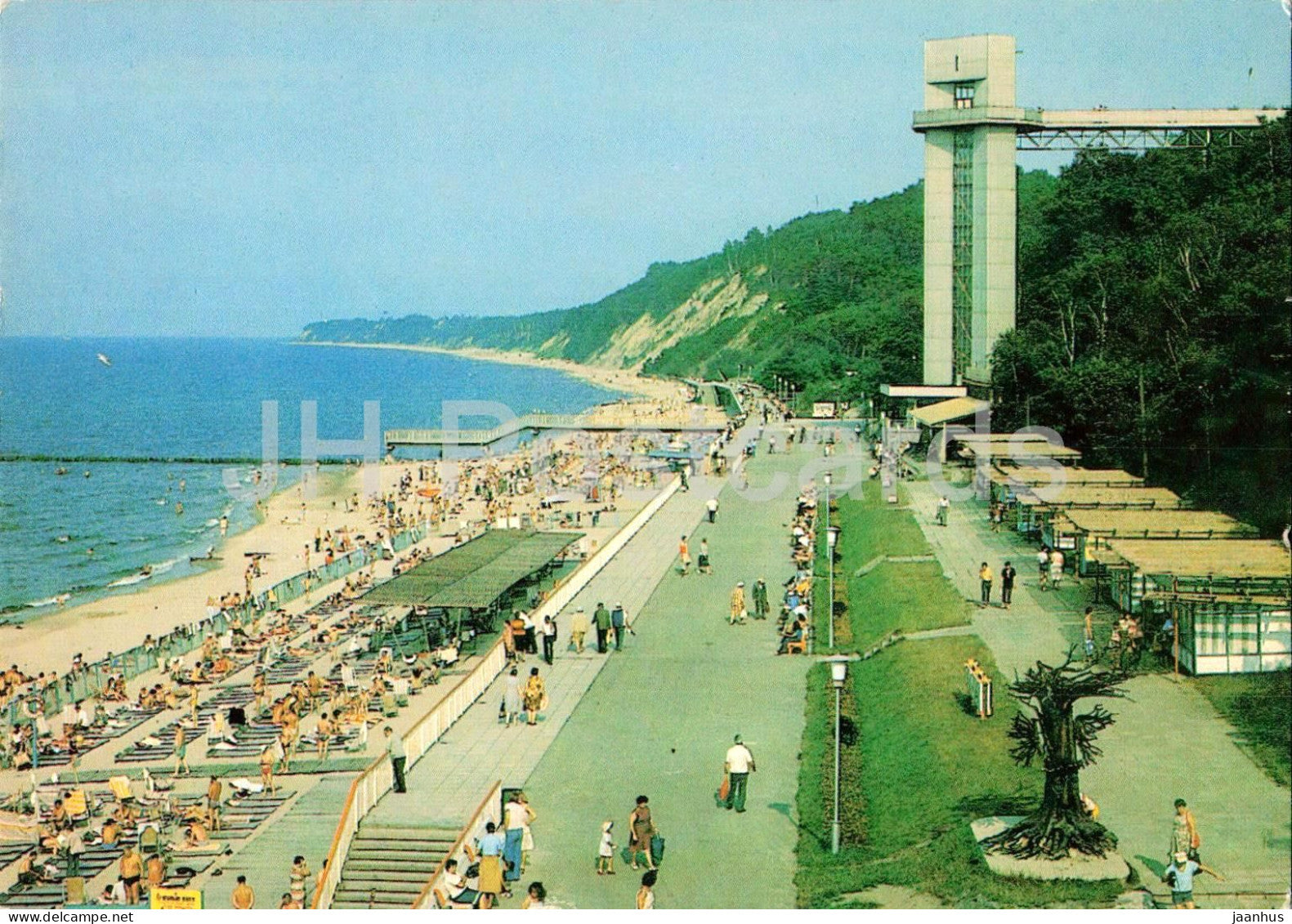 Kaliningrad Region - Svetlogorsk - View of the Promenade and Beach - postal stationery - 1983 - Russia USSR - unused - JH Postcards