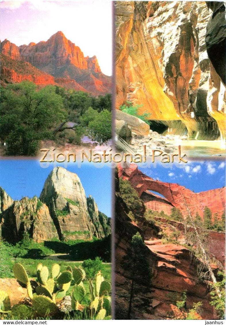 Zion National Park - Utah - scenic canyon views - multiview - 2006 - USA - used - JH Postcards