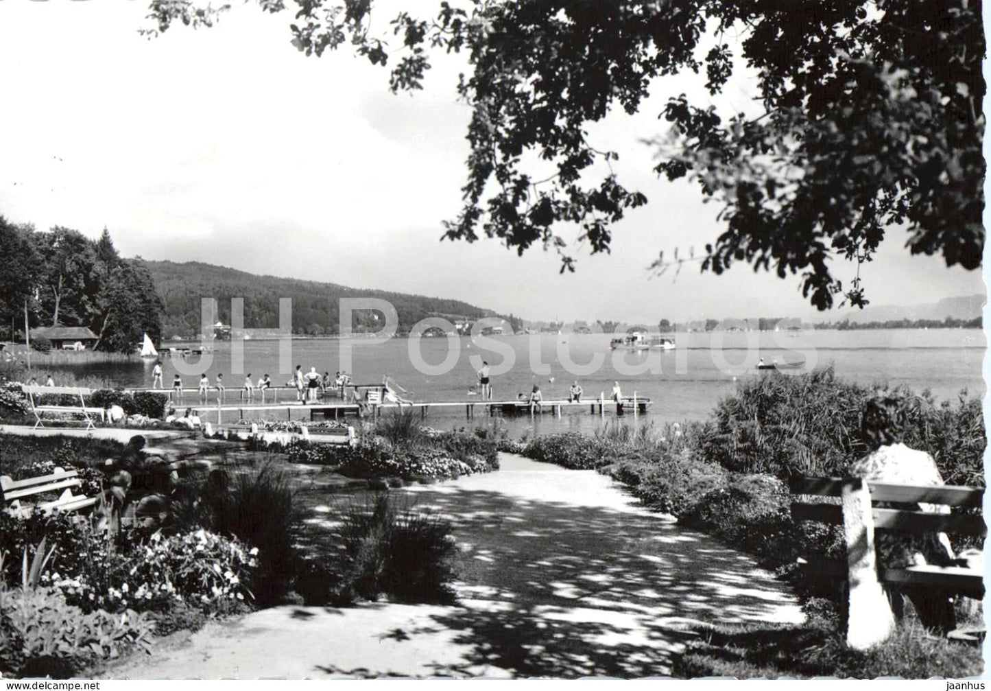 Krumpendorf am Worthersee Blumenstrand - lake - bathing place - leisure - 3828 - 1961 - Austria - used - JH Postcards