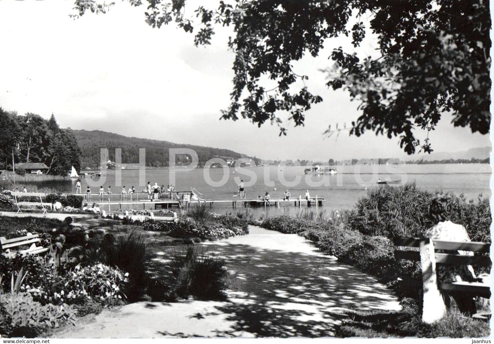 Krumpendorf am Worthersee Blumenstrand - lake - bathing place - leisure - 3828 - 1961 - Austria - used - JH Postcards