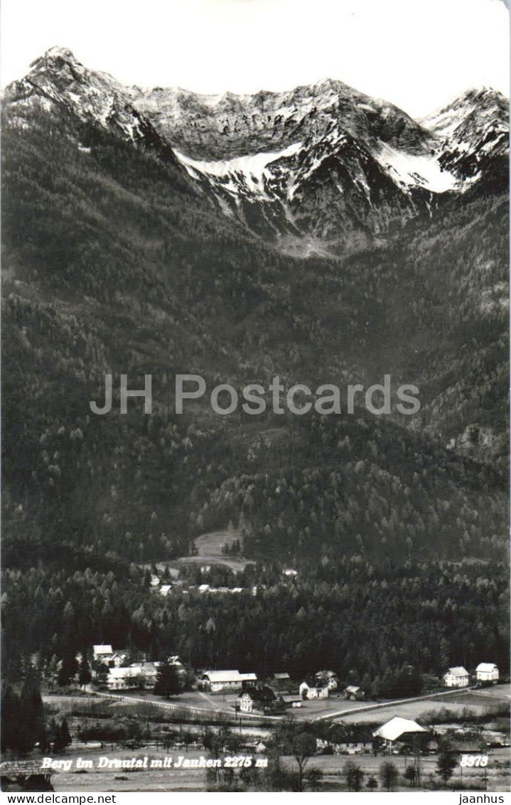 Berg im Drautal mit Jauken 2275 m - mountains - village - 1968 - Austria - used - JH Postcards