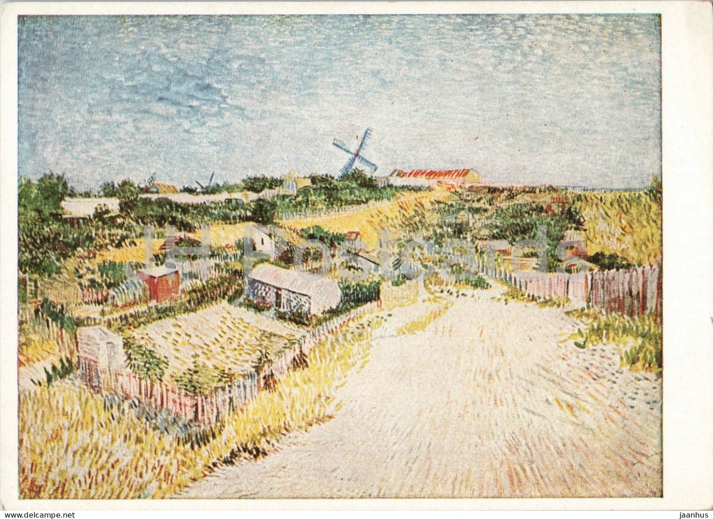 painting by Vincent van Gogh - Vegetable Gardens in Montmartre - French art - 67 - Germany - unused - JH Postcards