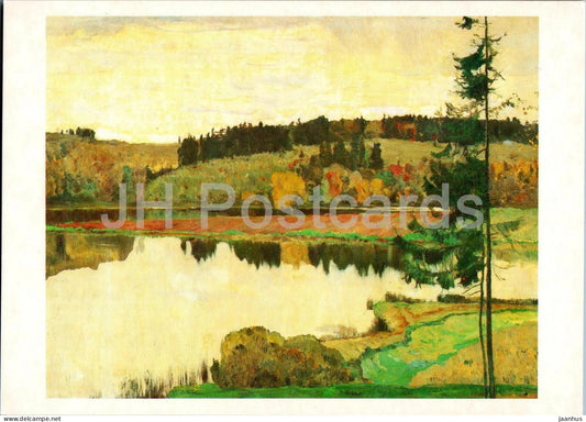 painting by M. Nesterov - Autumn Landscape - Russian art - 1985 - Russia USSR - unused - JH Postcards
