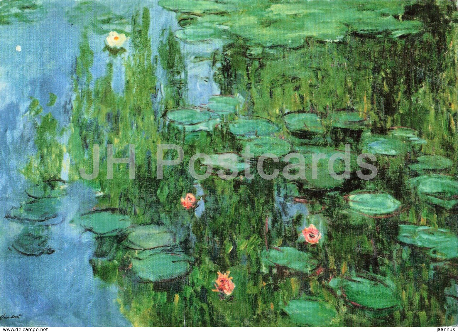 painting by Claude Monet - Seerosen - Water Lilies - French art - 2073 - 1990s - Germany - used - JH Postcards