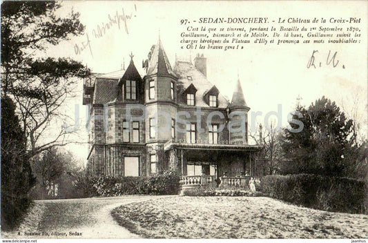Sedan Donchery - Le Chateau de la Croix Piot - castle - Feldpost - old postcard - 1914 - France - used - JH Postcards