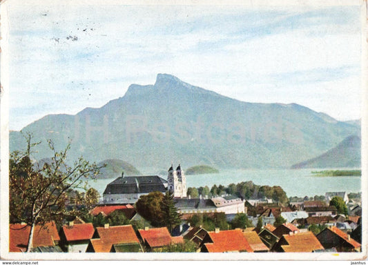 Salzkammergut - Mondsee mit dem Schafberg - lake - old postcard - 1944 - Austria - used - JH Postcards