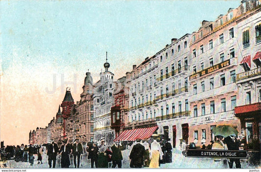 Ostende - Oostende - La Digue - The Promenade - Feldpost - 7. Komp. -Res. Inf. - old postcard - 1915 - Belgium - used - JH Postcards