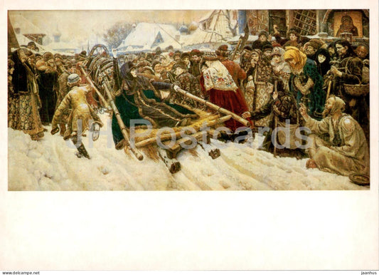 painting by V. Surikov - Boyarina Morozova - Russian art - 1985 - Russia USSR - unused - JH Postcards
