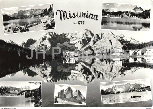 Misurina m. 1755 - mountains - Alps - Dolomites - multiview - 10172 - old postcard - Italy - unused - JH Postcards