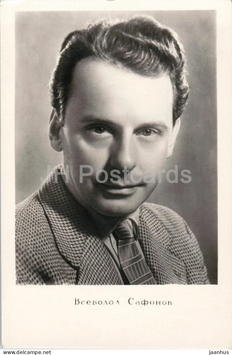 Vsevolod Safonov - Soviet - Russian movie actor - 1961 - Russia USSR - unused - JH Postcards