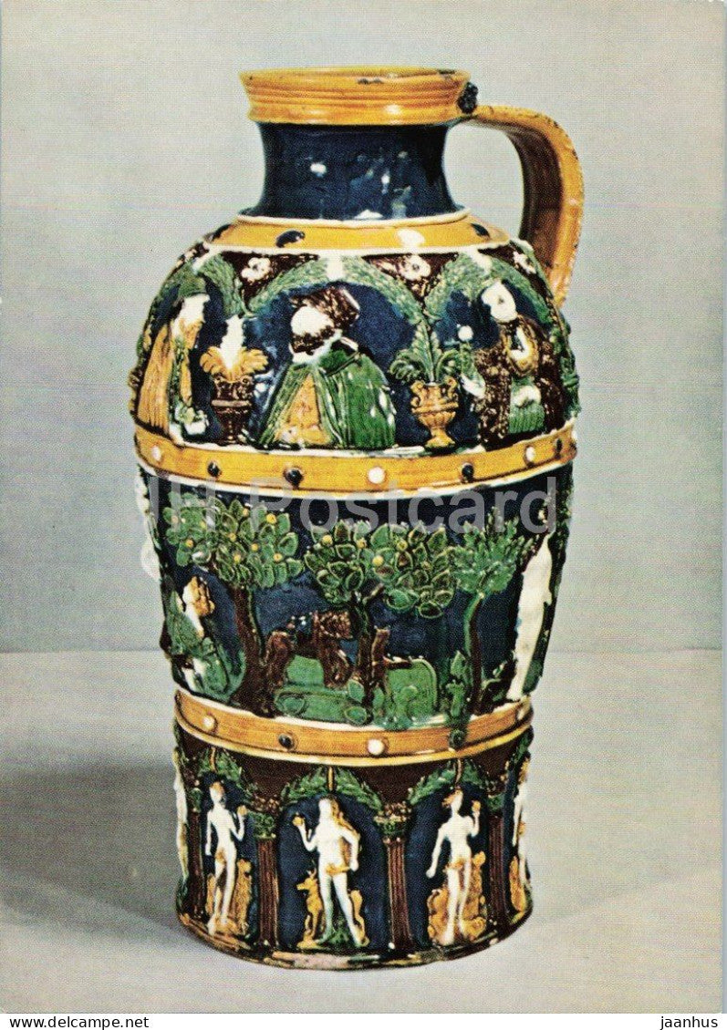 ceramic jug by P. Preuning - Henkelkrug - Nurnberg 16th century - Kunstgewerbemuseum Berlin - 1960s - Germany - unused - JH Postcards