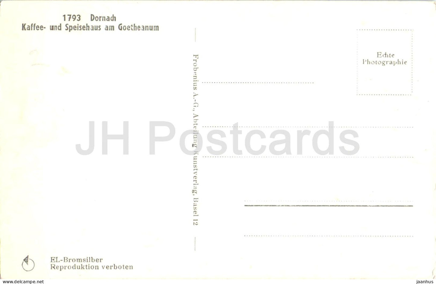 Dornach - Kaffee und Speisehaus am Goetheanum - 1793 - old postcard - Switzerland - unused