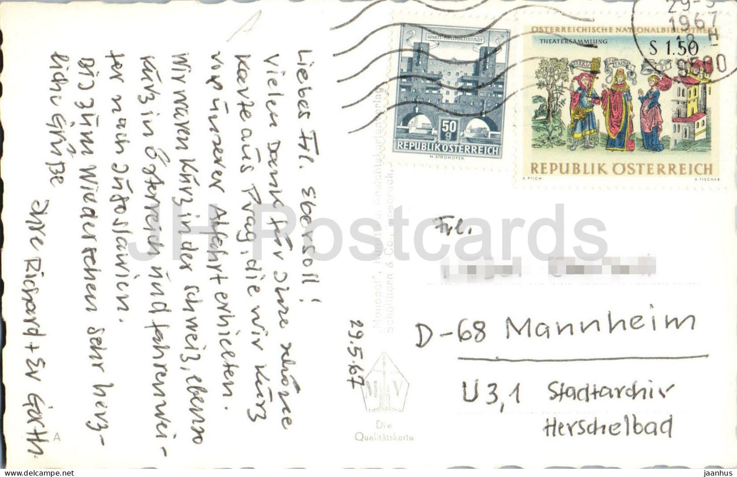 Breitenbach u Kundl gegen Zahmen und Wilden Kaiser - Unterinntal - Tirol - 2536 - 1967 - Autriche - d'occasion 