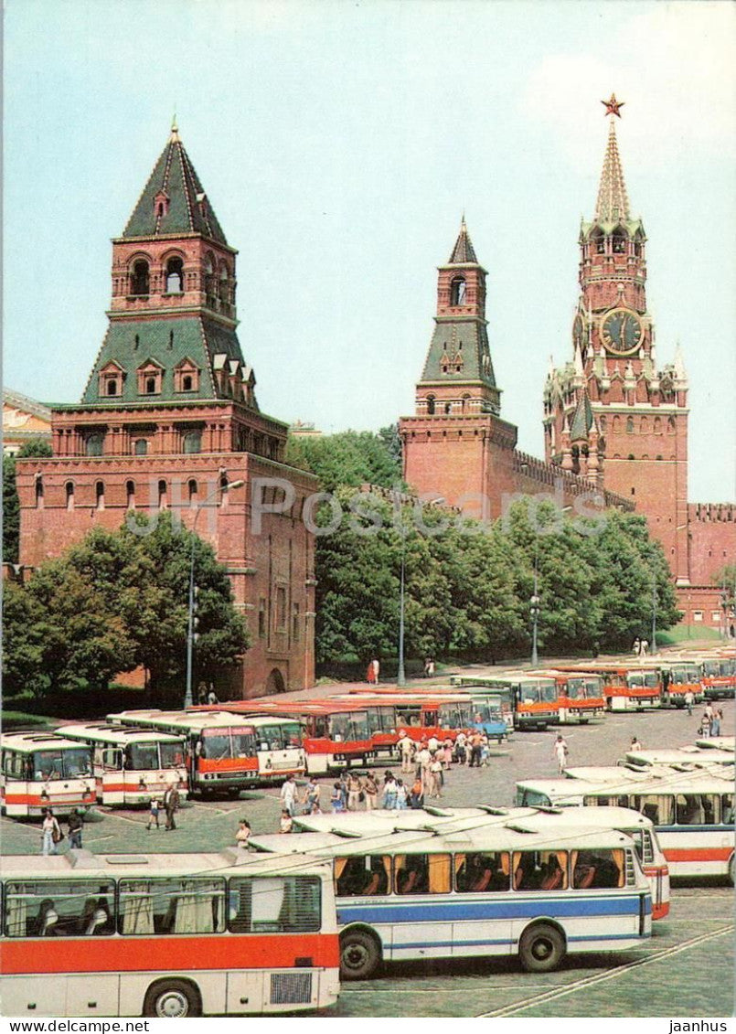 Moscow - Konstantino Eleninskaya Nabatnaya tower Kremlin - bus Ikarus - postal stationery - 1984 - Russia USSR - unused - JH Postcards