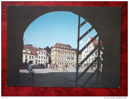 Town hall square - Tallinn - Old Town - 1989 - Estonia - USSR - unused - JH Postcards