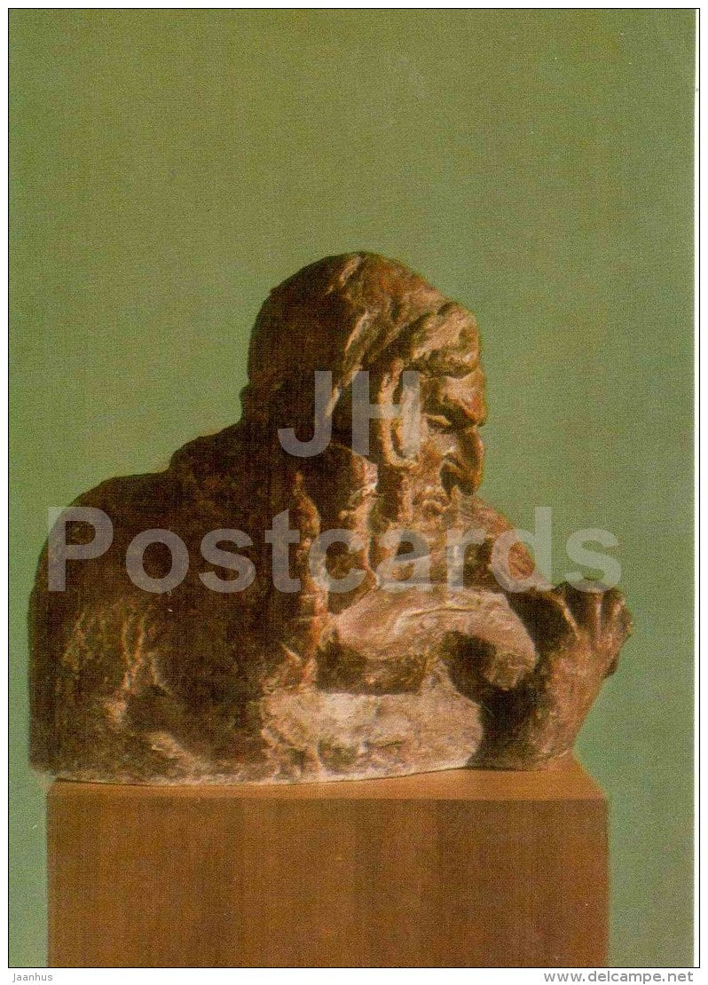 scupture by Sergey Konionkov - Paganini , 1906 - tinted plaster - russian art - unused - JH Postcards