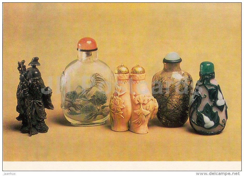 Snuff-Boxes , China - Oriental Art - 1986 - Russia USSR - unused - JH Postcards