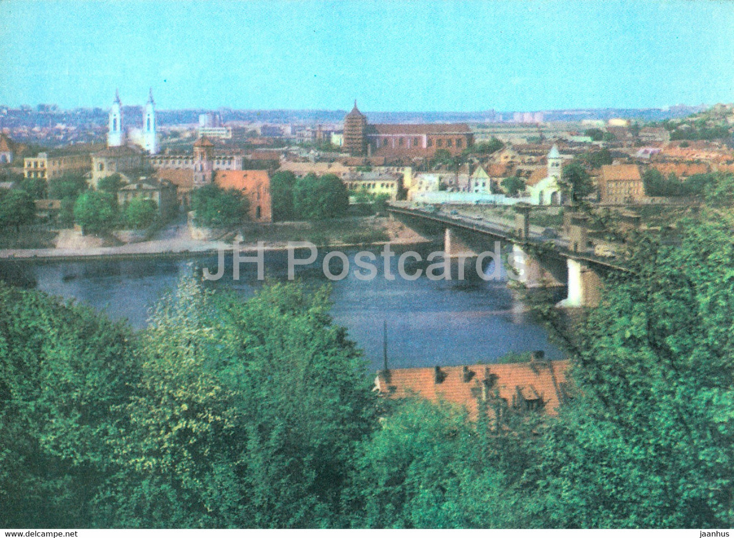 Kaunas - Bridge over the Nemunas river in the Old Town - 1982 - Lithuania USSR - unused - JH Postcards