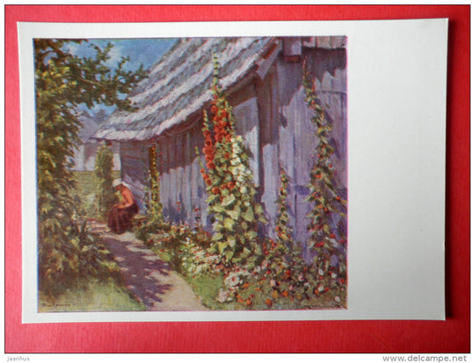 painting by Petras Kalpokas - A Sunny Day . 1932 - lithuanian art - unused - JH Postcards