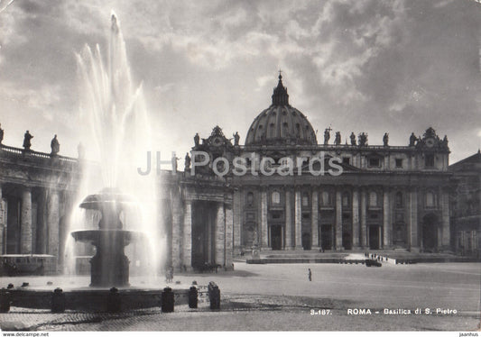 Roma - Rome - Basilica di San Pietro - St Peter Cathedral - 1962 - Italy - Italia - used - JH Postcards