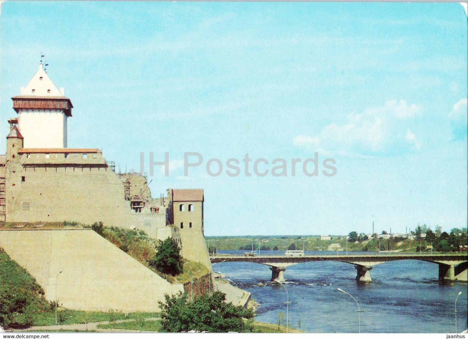 Narva - Herman Castle - bridge - postal stationery - 1976 - Estonia USSR - unused - JH Postcards