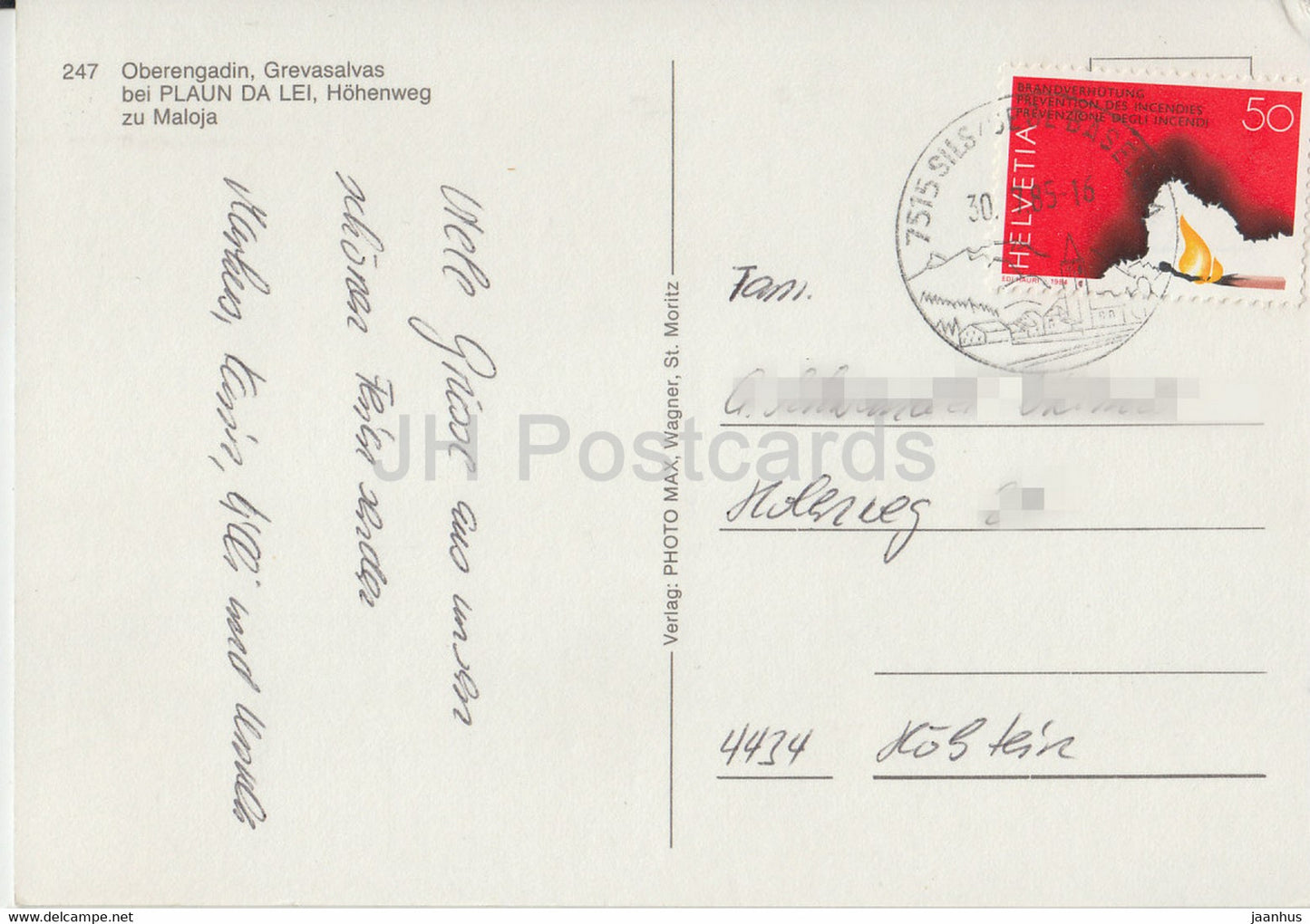 Haute-Engadine - Grevasalvas - Plaun da Lei - multiview - 247 - 1985 - Suisse - d'occasion