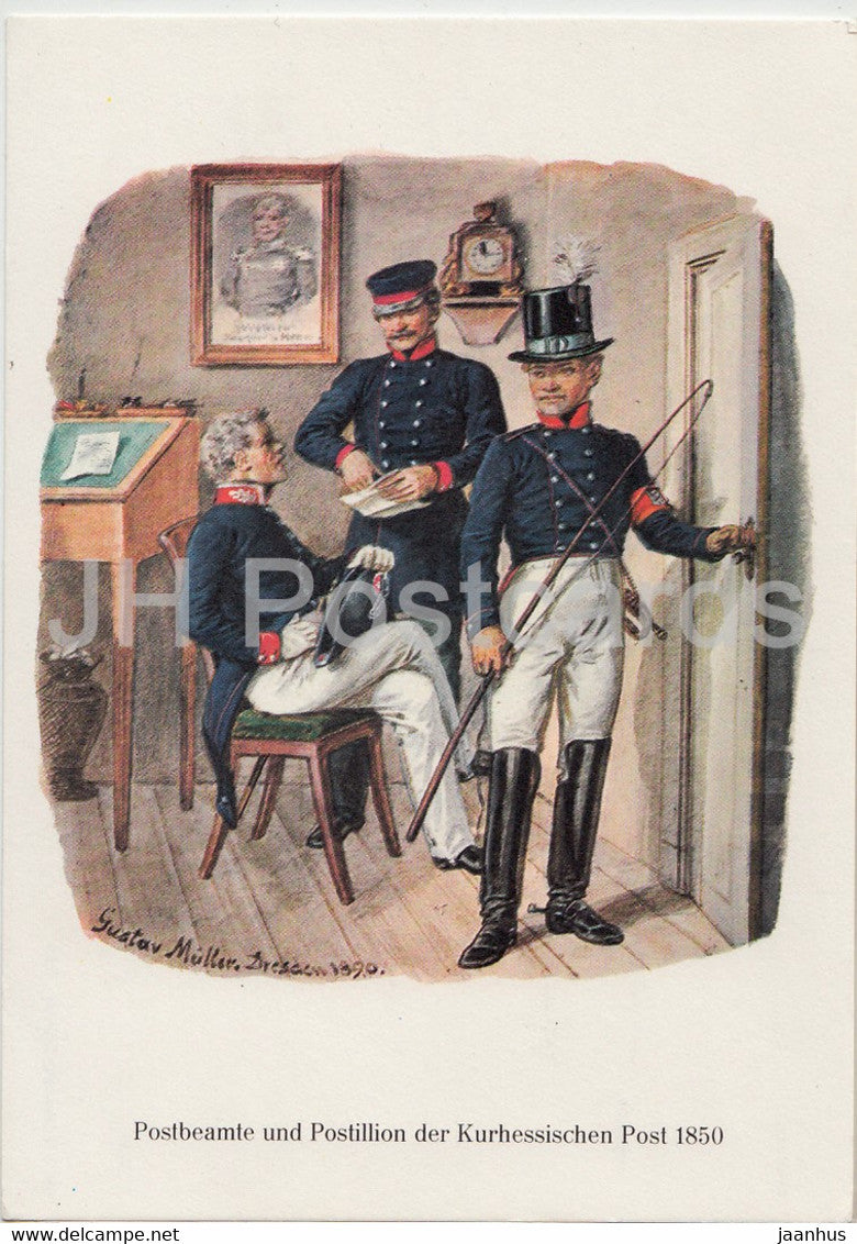 Postbeamte und Postillion der Kurhessischen Post - Postmen - Mail Service - Germany - unused - JH Postcards