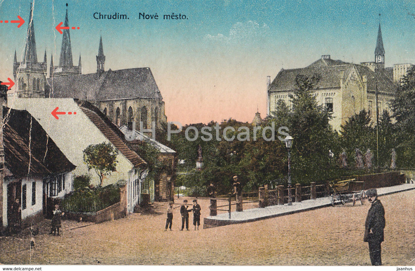 Chrudim - Nove Mesto - old postcard - Czech Republic - used - JH Postcards
