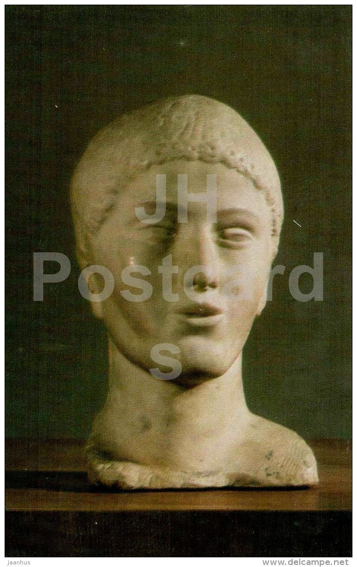 scupture by Sergey Konionkov - A Youth , 1907 - marble - russian art - unused - JH Postcards