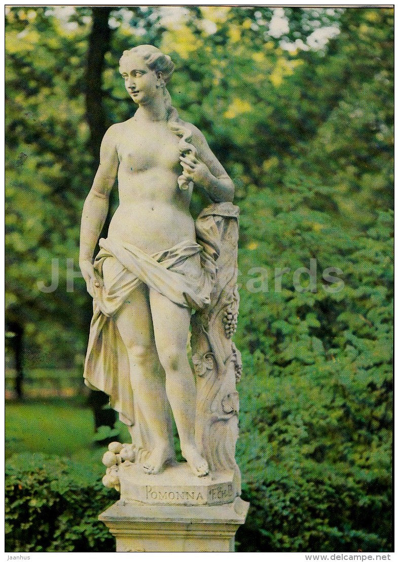 Pomona - sculpture - Summer Gardens - Leningrad - St. Petersburg - 1985 - Russia USSR - unused - JH Postcards