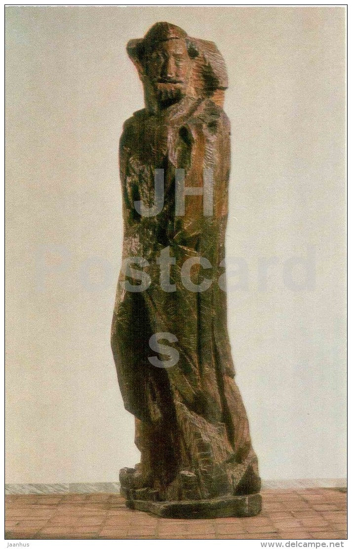 scupture by Sergey Konionkov - Stepan Razin , 1918-19 - wood - russian art - unused - JH Postcards
