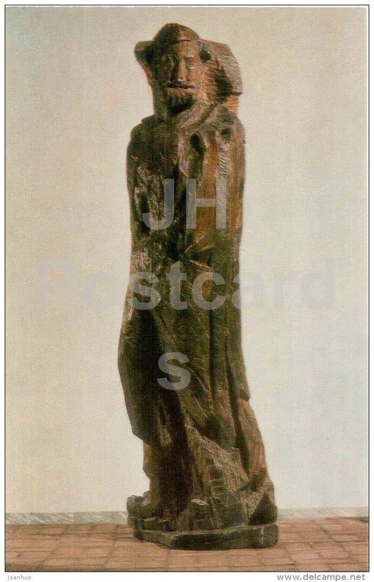 scupture by Sergey Konionkov - Stepan Razin , 1918-19 - wood - russian art - unused - JH Postcards
