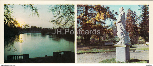 Pavlovsk Park - Marienthal pond - Peace sculpture - 1979 - Russia USSR - unused - JH Postcards