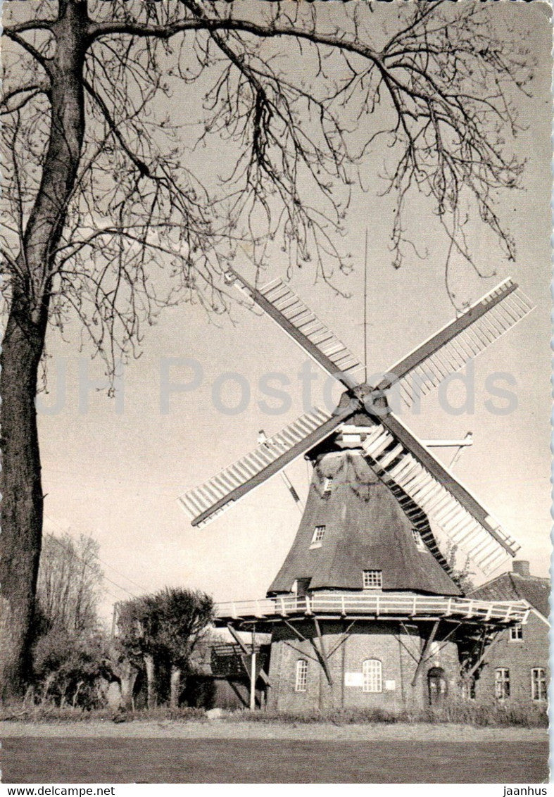 Windmuhle in in Mittelgrossefehn - Kr Aurich - windmill - old postcard - 1958 - Germany - used - JH Postcards