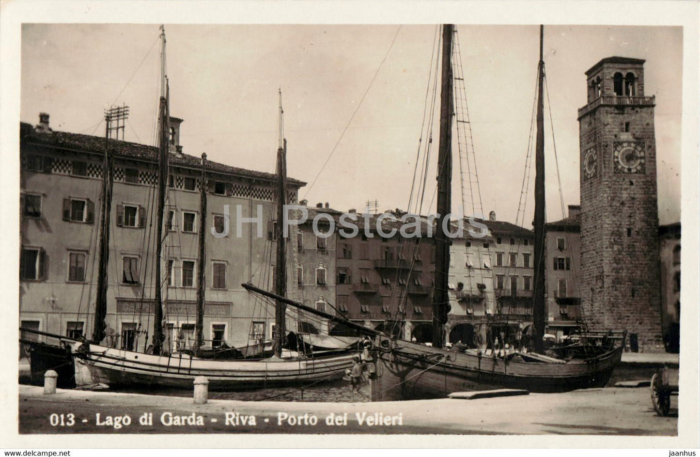 Lago di Garda - Riva - Porto dei Velieri - ship - 013 - old postcard - Italy - unused - JH Postcards