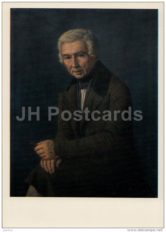 painting by G. Soroka - Portrait of the Artist Alexey Venetsianov , 1840s - Russian art - 1974 - Russia USSR - unused - JH Postcards