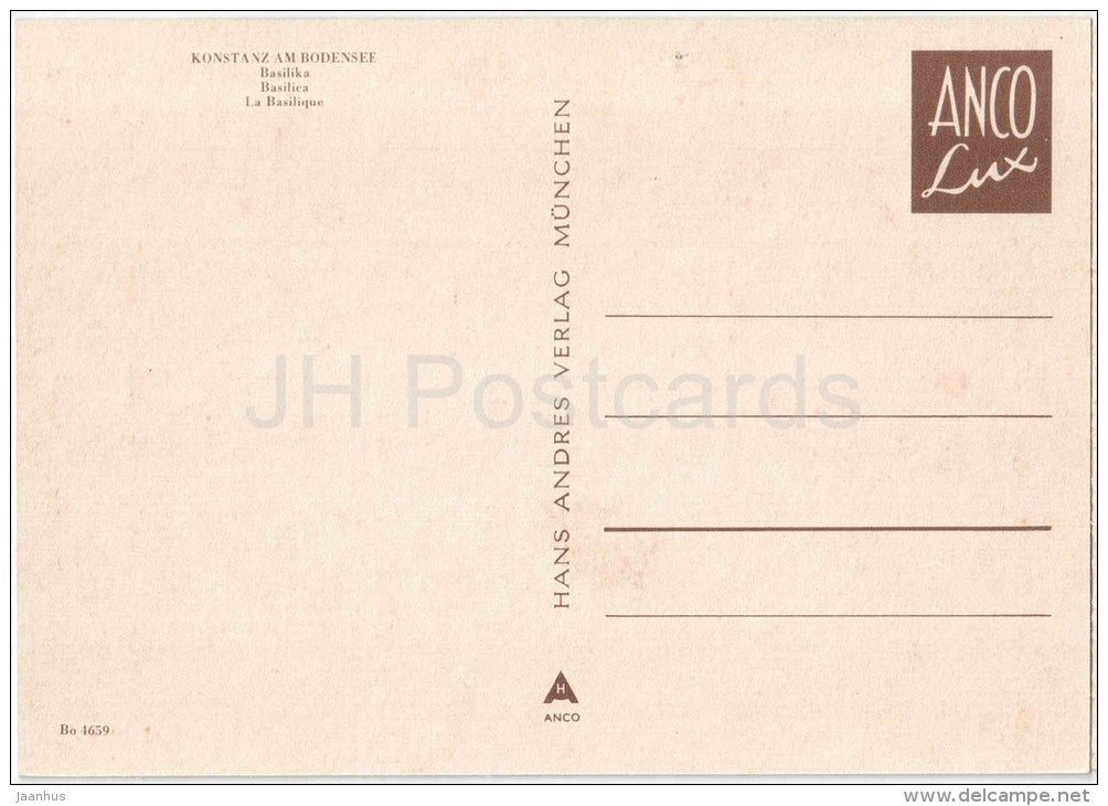 Konstanz am Bodensee - Basilika - Bo 4659 - Germany - ungelaufen - JH Postcards