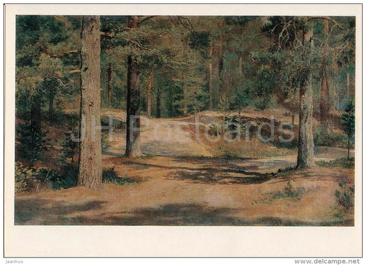 painting by I. Shishkin - Pine Forest , 1889 - Russian art - 1979 - Russia USSR - unused - JH Postcards