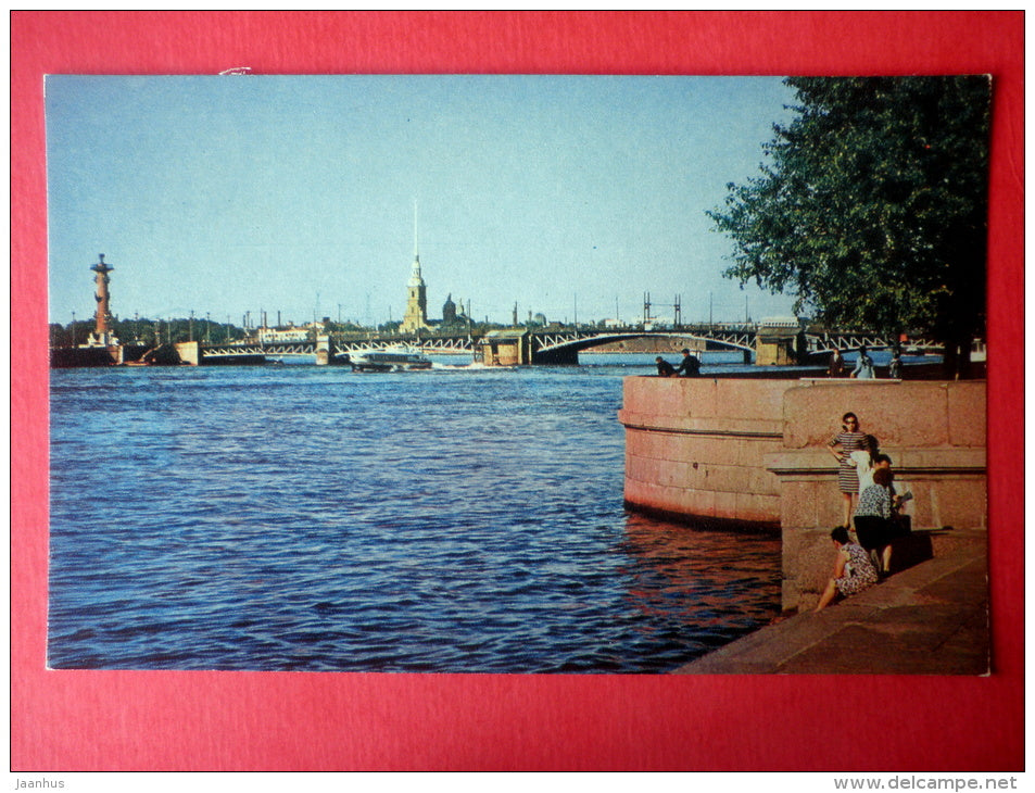 Neva River - Leningrad - St. Petersburg - 1970 - Russia USSR - unused - JH Postcards