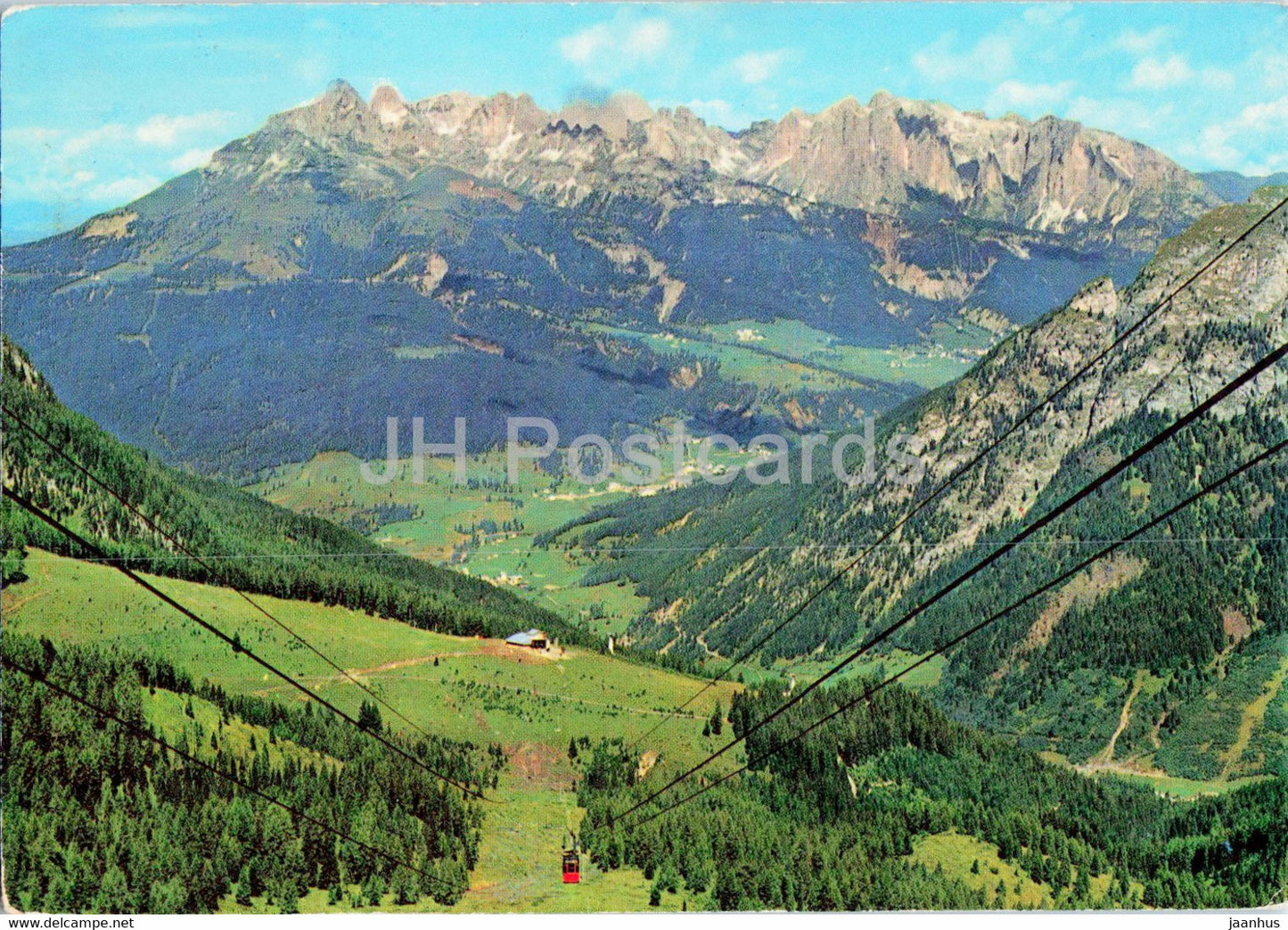Moena 1184 m - Funivie del Lusia 2200 m - Panorama - 1972 - Italy - used - JH Postcards