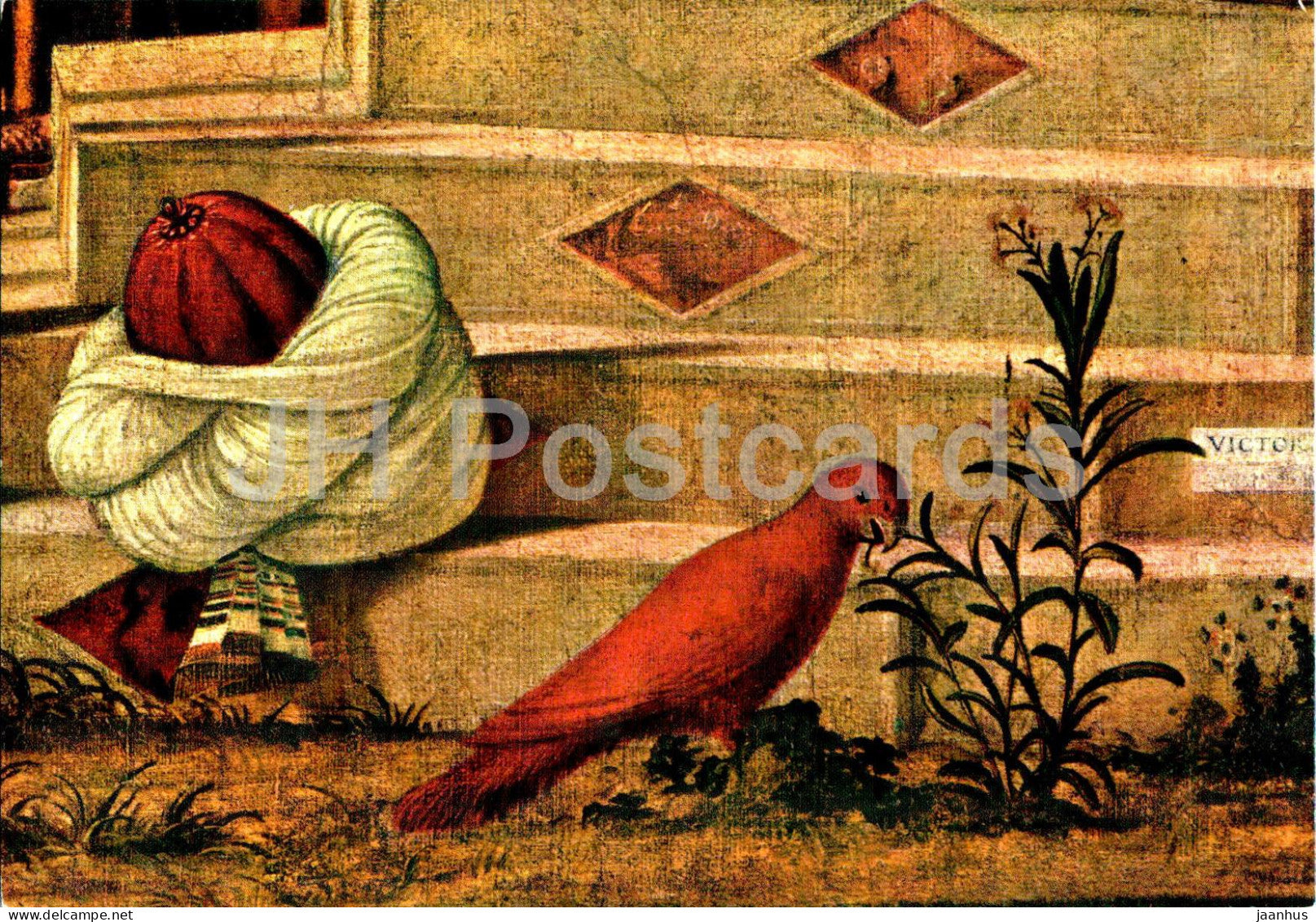 painting by Vittore Carpaccio - San Giorgio battezza i Gentili - italian art - 53 - Italy - used - JH Postcards