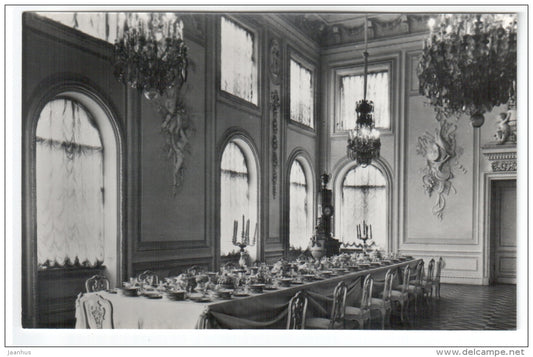 Grand Palace - white dining room - Petrodvorets - 1977 - Russia USSR - unused - JH Postcards