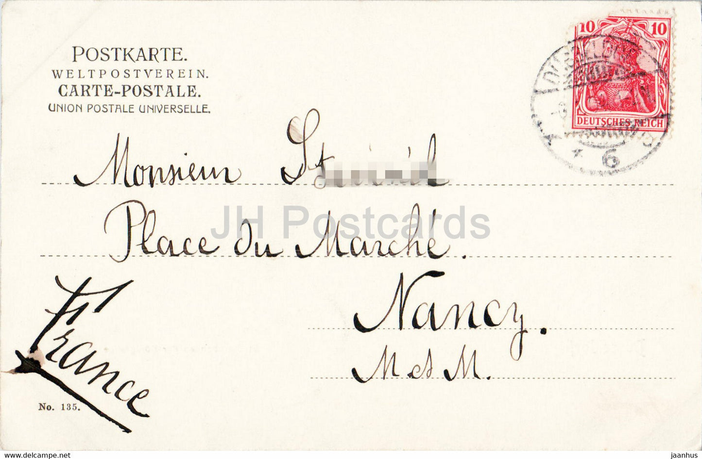 Düsseldorf - Stadtgraben an der Konigsallee - 135 - carte postale ancienne - Allemagne - utilisé