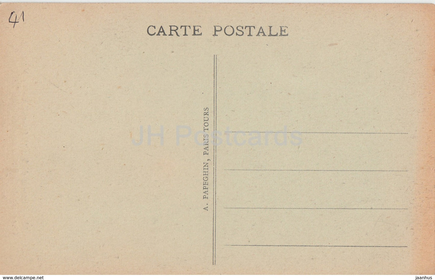 Chateau de Blois - Le Musee - Cheminee de la Bibliotheque de Louis XII - 58 - alte Postkarte - Frankreich - unbenutzt