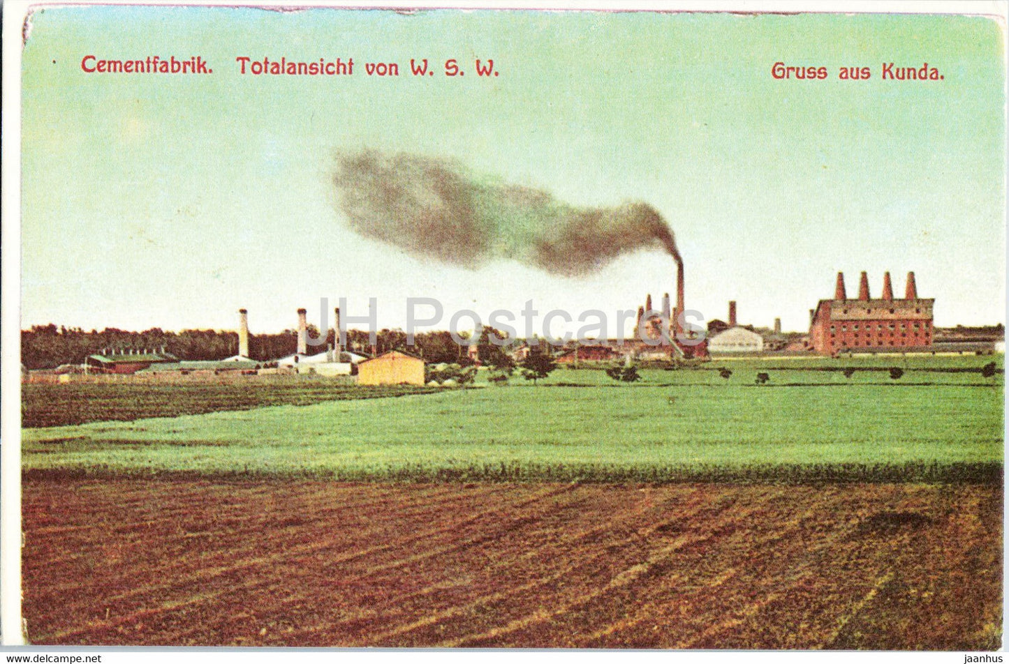 Cement Factory in Kunda - Virumaa - OLD POSTCARD REPRODUCTION! - 1 - 1990 - Estonia USSR - unused - JH Postcards