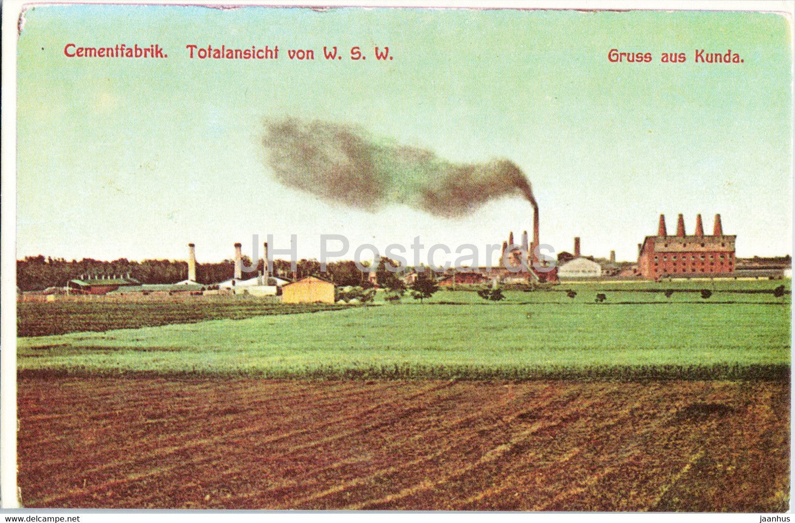 Cement Factory in Kunda - Virumaa - OLD POSTCARD REPRODUCTION! - 1 - 1990 - Estonia USSR - unused - JH Postcards