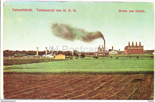 Cement Factory in Kunda - Virumaa - OLD POSTCARD REPRODUCTION! - 1 - 1990 - Estonia USSR - unused - JH Postcards