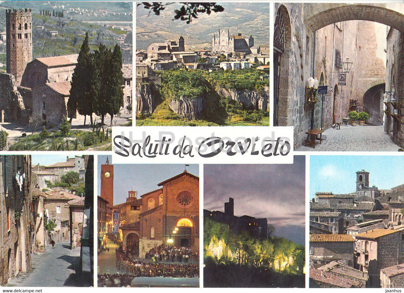 Saluti da Orvieto - multiview - 93 - Italy - unused - JH Postcards