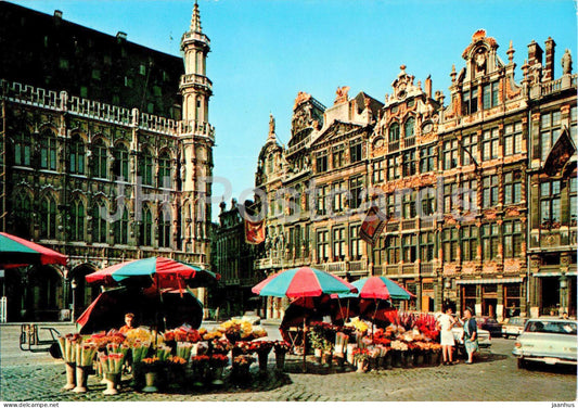Bruxelles - Brussels - Market Place - The Wheelbarrow - The Sack - The She Wolf - 49 - 1976 - Belgium - used - JH Postcards