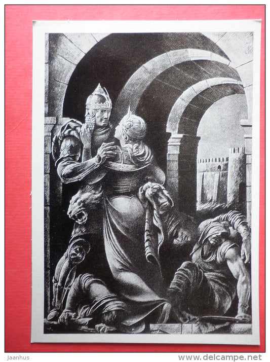Tariel and Nestan-Darejan meeting - The Knight in the Panther´s Skin by S. Rustaveli - 1978 - Russia USSR - unused - JH Postcards